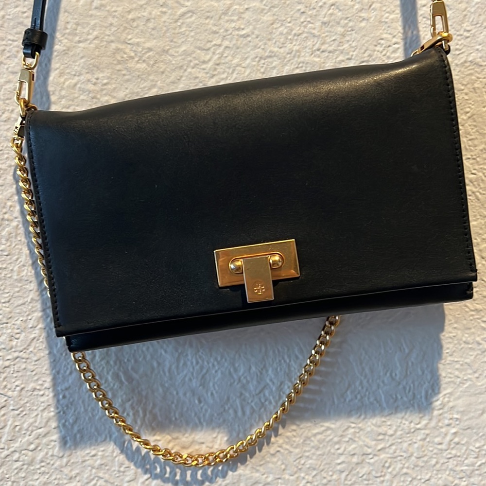 Tory Burch black crossbody or wallet chain